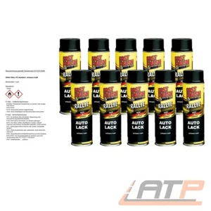 AUTOLACK 10x 500ml FAST FINISH RALLYE SCHWARZ MATT SPAYDOSE TUNING MOTIP DUPLI - Bild 1 von 2