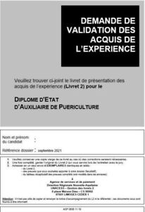 Livret 2 VAE Auxiliaire de puériculture 2019 + Questions Jury + Guide VAE 