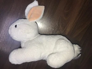 Dr. Oetker Plüschtier Kuscheltier Stofftier Hase Weiß liegt Rosa Nase Schwarz St - Bild 1 von 4