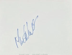 MARTINA NAVRATILOVA Autograph Signed Autograph ALBUM PAGE 4 1/4" x 5 1/2" TENNIS - Picture 1 of 4