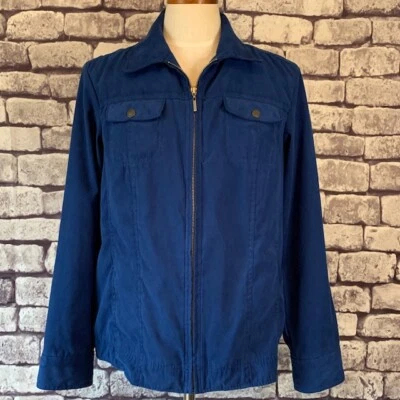 Amber Sun Blue Suede Like Jacket Size Large - Image 1 of 4