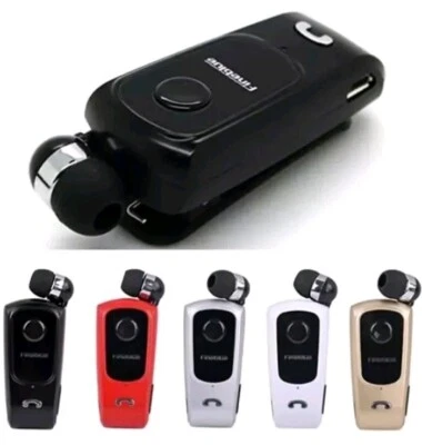AURICOLARE CUFFIE BLUETOOTH RETRATTILE WIRELESS CLIP VIBRAZIONE iOS ANDROID F920 - Immagine 1 di 3