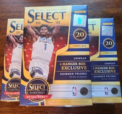 2020-21 Panini Select Basketball 3 Hanger Box Lot - Look for Edwards, Hali RCs - Image 1 of 4