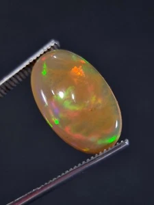 Opal Gemstone Brown Natural Loose Round Cabochon Untreated From Ethiopia - Picture 1 of 8