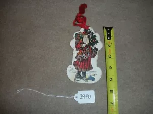 VINTAGE ANTIQUE Die Cut Victorian Christmas Santa Claus Card Gift Tag - Picture 1 of 8