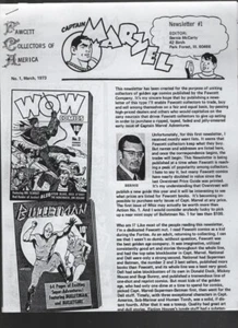 FCA Fawcett Collectors of America Fanzine Copy No. 1 March 1973 052622EBNON - Bild 1 von 1