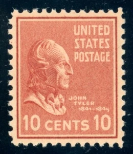 US-Briefmarke #815 John Tyler 10c - PSE-Zertifikat - hervorragend 98 - neuwertig HUND - SMQ $ 65,00 - Bild 1 von 2
