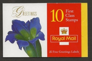 Folleto de estampillas GB 10 x 1ª. Flores de saludo KX9 1997. GRATIS UK Post - Imagen 1 de 4