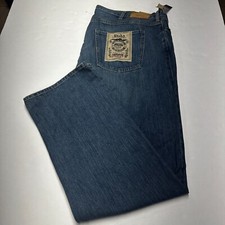 NWT Polo Ralph Lauren Jeans The Hampton Relaxed Straight Blue Jeans Size 46x34
