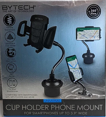 BYTECH Cupholder Phone Mount for iPhone, Android, LG, HP - Image 1 of 2