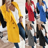 Women's Slim Blazer Suit Coats Ladies Long Sleeve Work Jackets Outwear Cardigan
