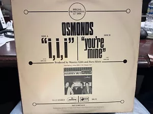 OSMONDS I,I,I / YOU'RE MINE" 12" 1979 MERCURY MK-91 DJ PROMO FUNK DISCO - Picture 1 of 1