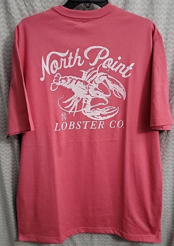 IZOD Saltwater Relaxed Classics North Point Lobster Co. T-Shirt LT Men's