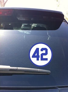 10-03 Dodgers 42 Jackie Robinson car Window vinyl sticker decal Los Angeles - Picture 1 of 1