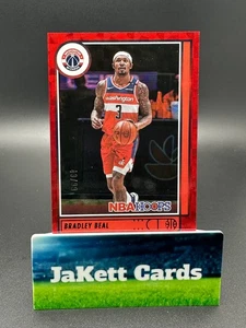 2021-22 Panini Hoops NBA - Bradley Beal #100 Red Geometric /49 - Wizards - Picture 1 of 3