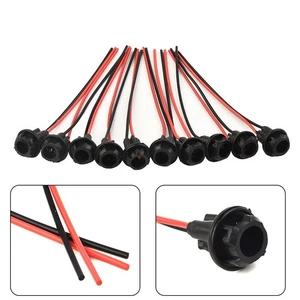 Plastic Auto Car Sockets Connector Extension Light Base Black DC 0V~12V LED - Picture 1 of 12