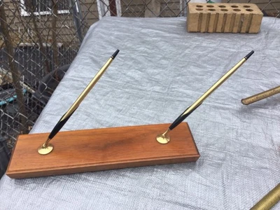 Vintage Cross Pen & Pencil Wood Desk Set No Reserve - image 1 of 2