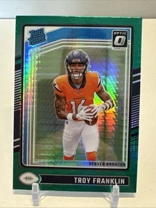 2024 Donruss Optic Troy Franklin Rated Rookie Green Hyper Denver Broncos #294 - Picture 1 of 2