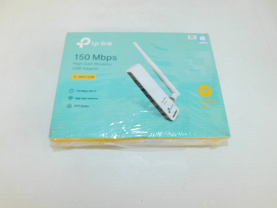 TP LINK 150 MBPS HIGH BAIN WIRELESS USB ADAPTER TL-WN722N - NEW (MIQ35) - Image 1 of 4