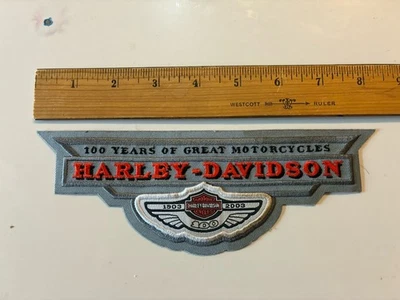 8 1/4" Harley Davidson 100 Aniversario Parche Alas 2003 Mediano 100 años Foto 1 de 4