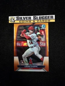 2023 Logan O'Hoppe Bowman Chrome True Orange Refractor /25 #51 RC Rookie Card - Picture 1 of 3