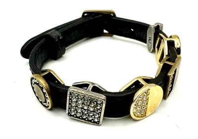 Touchstone Crystal Leather Crystal Bracelet FREE SHIPPING Bohemian Jewelry - Image 1 of 4