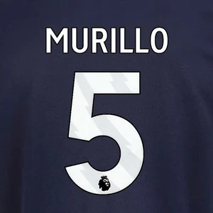 2025 2026 UFFICIALE NOTTINGHAM MURILLO 5 BIANCO 3° GIOCATORE MISURA NOME - Foto 1 di 1