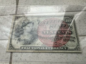 1863 United States 10 Cent Fourth Issue Fractional Currency Note - Picture 1 of 2