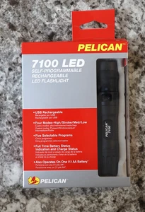 Pelican 7100 1 x 14500 Lithium-Ion or 1 x AA Alkaline Flashlight 071000-0000-110 - Picture 1 of 7
