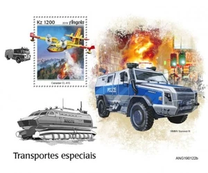 Angola - 2019 Special Transport Vehicles - Stamp Souvenir Sheet - ANG190122b - Picture 1 of 1