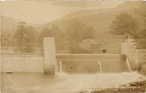 PC DERBYSHIRE BAMFORD THE WEIR YORKSHIRE BRIDGE FOTO REAL INGLATERRA (u15104) - Imagen 1 de 2