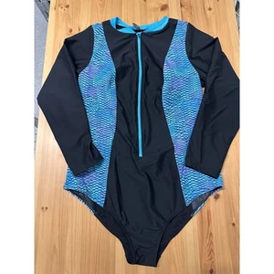 Torrid Womens Wireless Shaping Long Sleeve One Piece Swimsuit Size 3 - Picture 1 of 8
