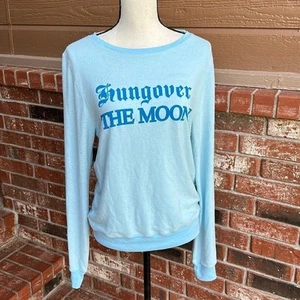 Wildfox Hungover the Moon Long Sleeve Lightweight Sweatshirt Women's Small - Picture 1 of 7