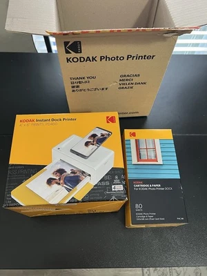 Kodak PD460 Instant Dock Printer + 80 Sheet Paper & Ink Bundle NEW SEALED - Image 1 of 4