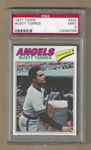 1977 Topps RUSTY TORRES #224 PSA 9 MINT California Angels - Picture 1 of 1