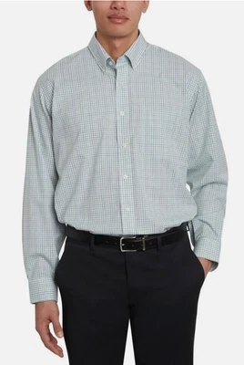 Kirkland Signature Men’s Traditional Fit Dress Shirt, Green  White, 16.5X34/35 - Image 1 of 4