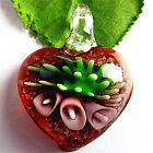 M04819 45x36x13mm Beautiful Lampwork Glass heart pendant bead