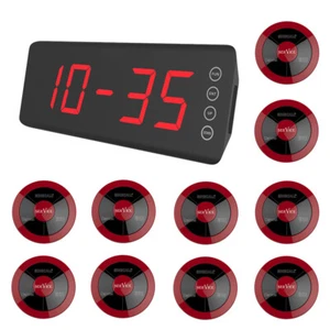 SINGCALL Wireless Calling System, 1 Screen Receiver and 10 Pagers APE330R - Afbeelding 1 van 10