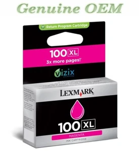 14N1070 Original OEM Lexmark 100XL Ink Cartridge, Magenta High Yield Genuine - Picture 1 of 1