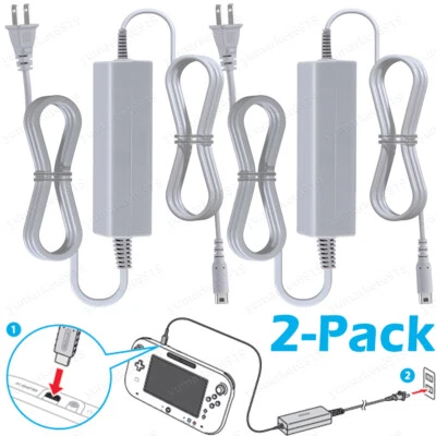 2-PACK Charger for Nintendo Wii Gamepad Home Power Supply Wall Plug Fast Charge - Image 1 of 4