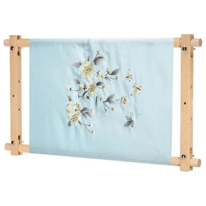 Needlepoint Embroidery Tapestry Scroll Frame 21"x12" Wood Cross Stitch Holder - Picture 1 of 6