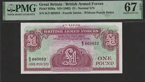 Great Britain 1 Pound 1962 UNC P#M36a PMG67 - Picture 1 of 2