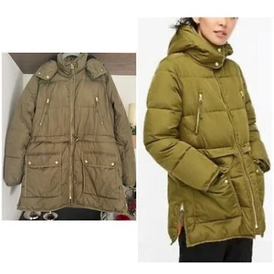 J.Crew (Black Label) Chateau Puffer Parka with Eco-Friendly Primaloft in Olive - Picture 1 of 8