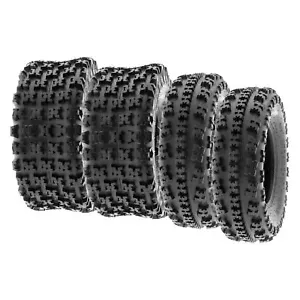 Full Set 4, SunF 22x7-10 22x7x10 & 20x11-9 20x11x9 ATV UTV SxS Tires 6PR A027 - Picture 1 of 12