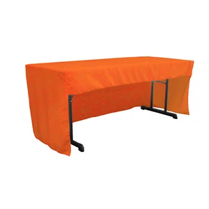 LA Linen Polyester Open Back Rectangular Classroom Fitted tablecloth.Made In USA - Picture 1 of 14