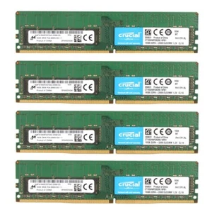 Crucial 64GB (4X16GB) DDR4 2666MHz PC4-21300 ECC EUDIMM Memory Ram CT16G4WFD8266 - Picture 1 of 4