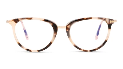 Marco de gafas de plástico Tom Ford TF 5640-B 055 rosa ojo de gato tortuga 51-19-145 Foto 1 de 2