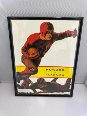 Framed University of Alabama Art Print Vintage Type Calendar Print 11 x 14" - Image 1 of 2