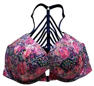 Victoria's Secret Very Sexy Push-Up Front Close Bra 32DD Strappy Multi Color - Picture 1 of 6