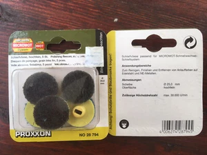 Proxxon Micromot 28794 Velle Abrasive Finissime 25mm Polishing Fleeces ExtraFine - Foto 1 di 1